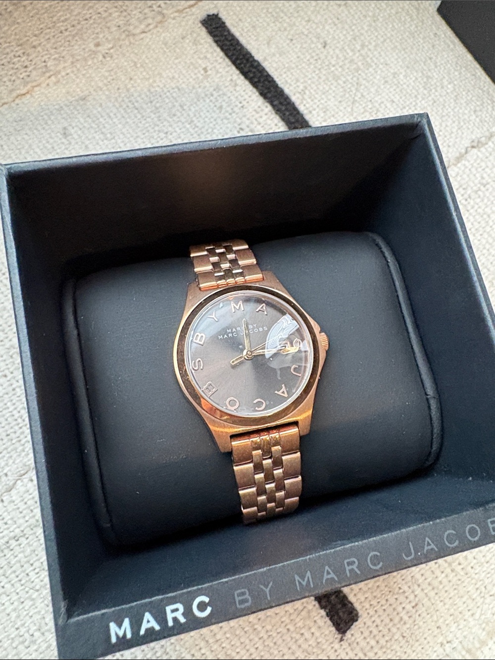 Marc Jacobs Rose Gold Metal Bracelet Watch